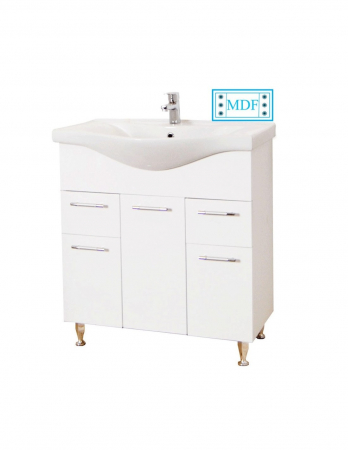 Set mobilier baie GN1531 alb cu lavoar ceramic - Vedere frontală [1]
