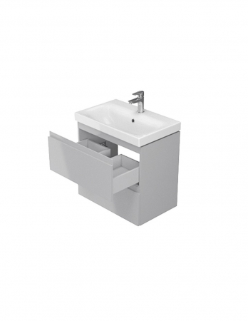 Set mobilier baie suspendat CS9761, 60 cm, gri lucios, cu lavoar [4]