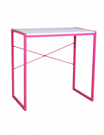 Scaune - Birou copii GN roz cu blat alb si picioare metalice roz