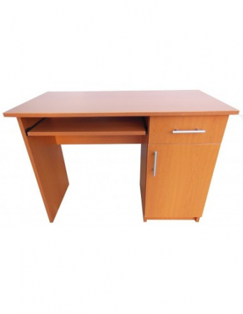Birou școlar cireș cu poliță pentru tastatură, sertar și dulap [1]