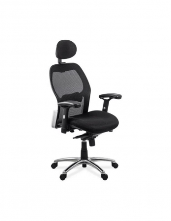 Scaune cu mesh - Scaun ergonomic negru SYYT 9513 cu spătar din plasă și suport lombar