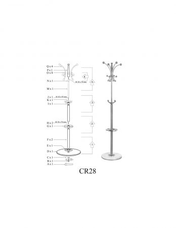 Cuier pom SL CR28 negru [1]