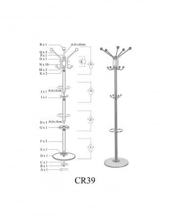 Cuier pom SL CR39 negru [1]