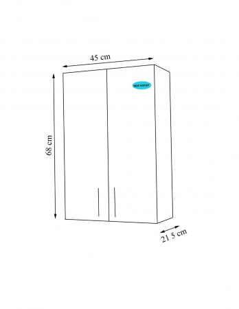 Dulap baie Proxi 45 x 68 cm [2]