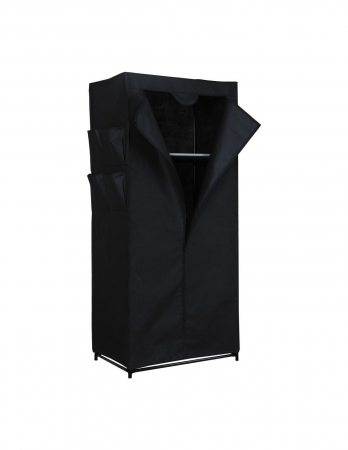 Dulapuri - Dulap textil portabil GN negru cu un fermoar si buzunare laterale