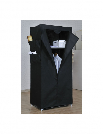 Dulap textil portabil GN negru cu un fermoar si buzunare laterale [1]