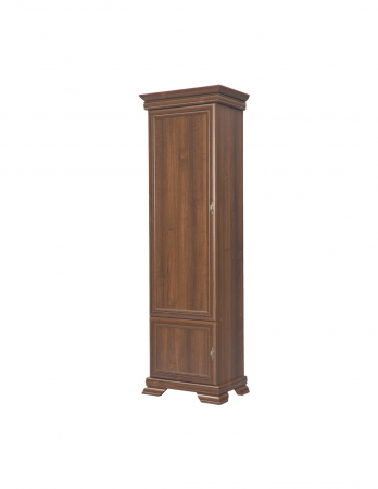 Dulap VMD1 cu finisaj nuc, stil rustic, 4 polițe și mânere aurii [1]