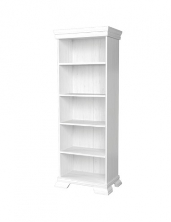 Birou - Etajera alba VMR1 cu 4 polite, design rustic