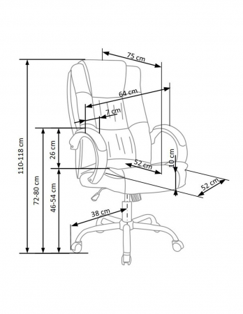 Fotoliu directorial MH Rudy gri din piele ecologică, cu bază cromată [2]