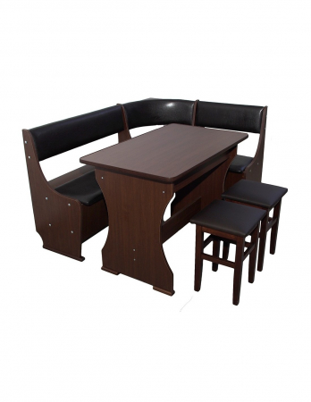 Grup coltar bucatarie Mioara wenge cu masa si taburete [1]