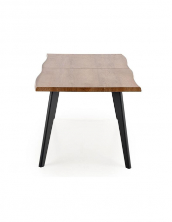 Mese living - Masa extensibila HM Dickson cu blat din MDF stejar si picioare negre