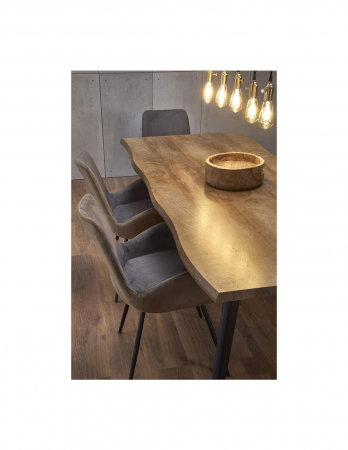 Masa extensibila HM Dickson cu blat din MDF stejar si picioare negre [3]