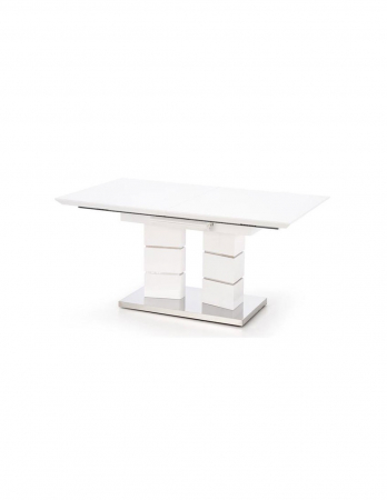 Masa extensibila alba HM Lord cu blat din MDF lacuit si baza din inox [7]