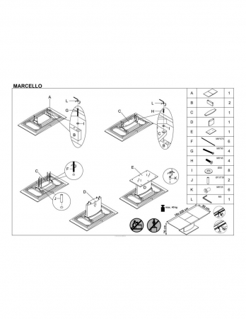 Masa extensibila alba HM Marcello cu baza din inox [6]