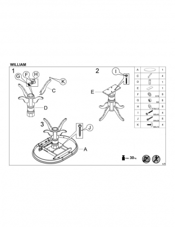 Masa extensibila HM William, nuc, cu blat rotund si picior central sculptat [1]