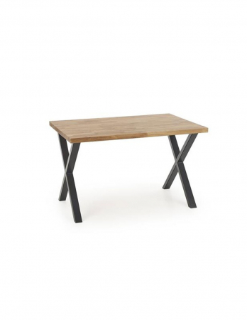 Mese living - Masa HM Apex din stejar cu picioare metalice in forma de X