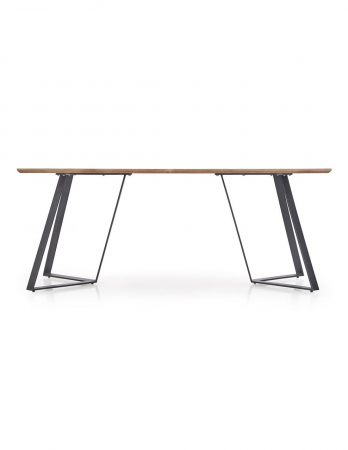 Masa living HM Calgary cu blat din lemn nuc rustic si picioare metal negru [4]
