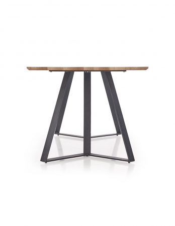 Masa living HM Calgary cu blat din lemn nuc rustic si picioare metal negru [10]