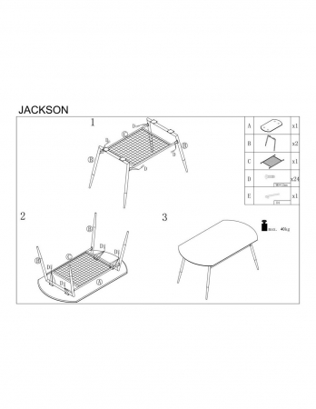 Masa de living moderna Jackson cu blat din stejar auriu si picioare negre [4]