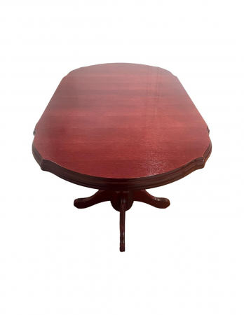 Mese living - Masa living SB Nork, finisaj mahon, blat oval extensibil, baza solida