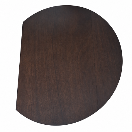 Masa living si bucatarie plianta Philadelphia, MDF, structura lemn masiv, rotunda, 4 persoane, 55/90 x 90 x 74,8 cm, nuc [10]