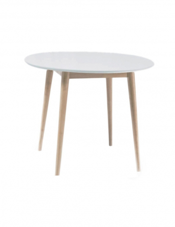 Masa living SL Larson cu blat alb si picioare din lemn [0]