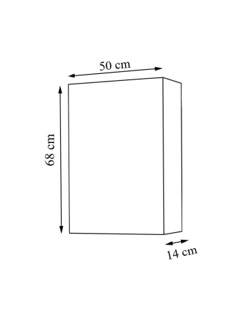 Oglinda cu dulap de baie alb 50 cm [2]