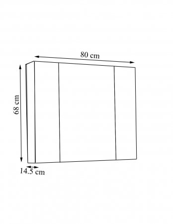 Oglinda baie cu dulap Celine - 80 cm [2]