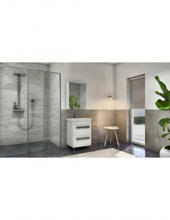 Oglinda baie cu dulap GN5011 - 60 cm, alba, cu iluminare LED [3]