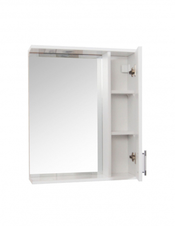 Oglinda de baie moderna GN0201 cu dulap lateral alb lucios si iluminare LED [1]