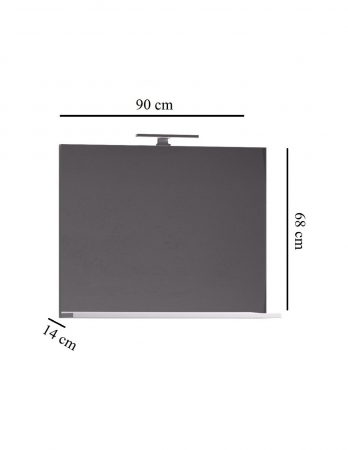 Oglinda de baie GN0551, 90 cm, cu policioara, din MDF [1]
