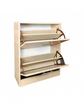 Pantofar GN cu 2 usi, finisaj stejar alb, dimensiuni 63x24x81.5 cm [2]