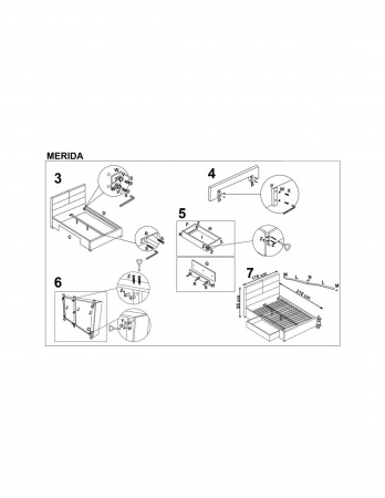 Pat HM Merida 160x200, gri – pat tapițat modern pentru dormitor [1]