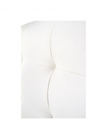 Pat matrimonial HM Samara alb 160x200, piele ecologica, picioare lemn masiv [7]