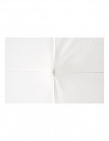 Pat matrimonial HM Samara alb 160x200, piele ecologica, picioare lemn masiv [9]