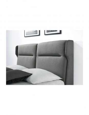 Pat dublu gri HM Santino 160x200 cu tablie inalta [5]