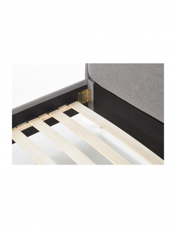 Pat dublu gri HM Santino 160x200 cu tablie inalta [4]