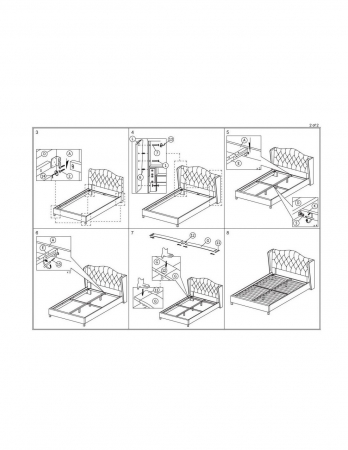 Pat SL Aspen Velvet 160x200 albastru [2]