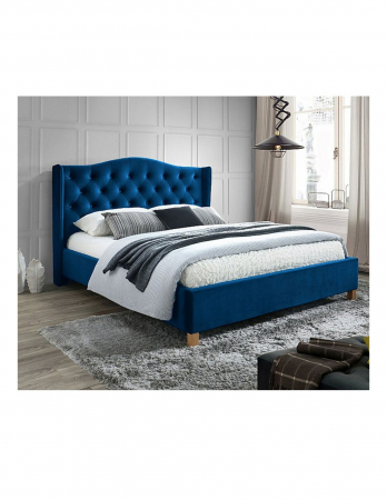 Pat SL Aspen Velvet 160x200 albastru [0]