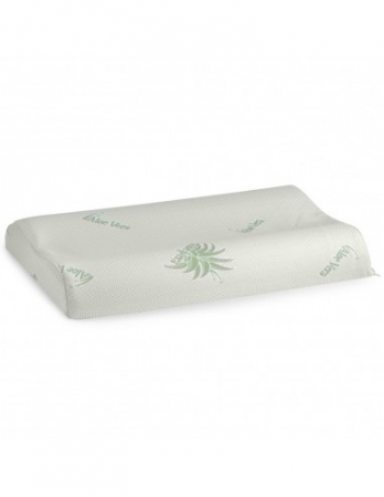 Perne - Perna ergonomica Memory Aloe Vera alba cu model subtil