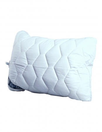 Perne - Perna matlasata alba din bumbac Superball 70x70 cu umplutura antiaglomeranta