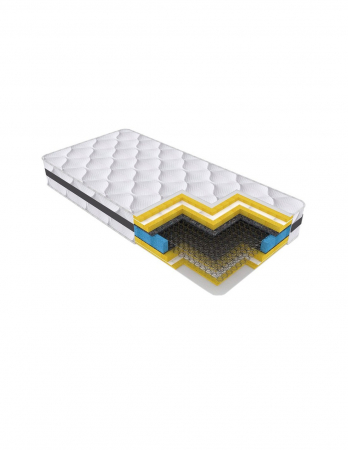 Saltea Lotus Forte Super Ortopedic 130x190x30 cm, cu bază neagră și tăblie capitonată [2]