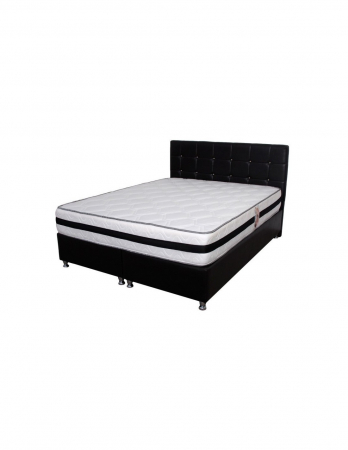 Saltele memory - Saltea Memory Foam Crin 120x200x25 cu husa matlasata si baza neagra