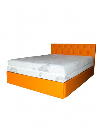 Saltele Pocket - Saltea Neptun Memory Pocket Comfort 180x200 cu husă detaliată și cadru portocaliu