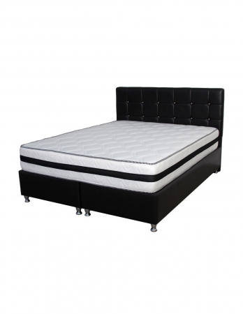 Saltele superortopedice - Saltea superortopedica 80x200x30 Tulip cu banda argintie si picioare metalice