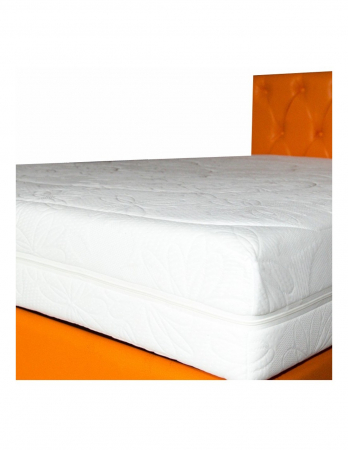 Saltea dormitor Ulise Standard Spring Comfort 140x200 cu cadru si tablie portocalii [1]