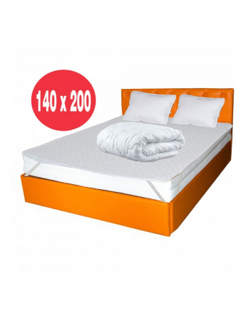 Saltele superortopedice - Set complet pat 140x200 cm: saltea Spring Comfort, perne si pilota cu husa hipoalergenica