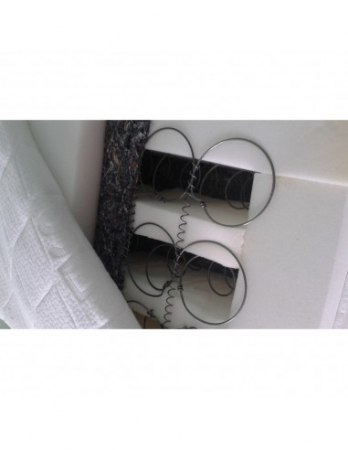 Saltea Ulise Standard Spring Comfort 180x200 portocalie cu suport și perne, prezentată pe fundal alb [3]