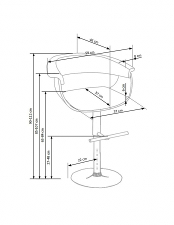 Scaun de bar HM H45 negru piele ecologica placaj stejar baza cromata [2]