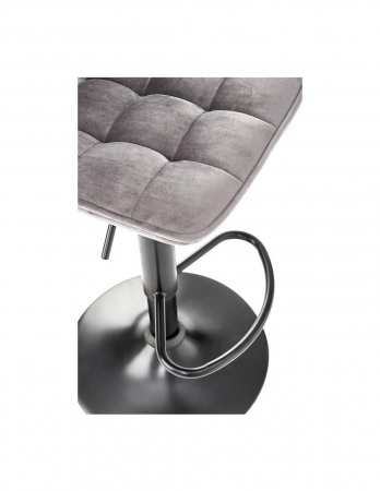 Scaun bar gri HM H95 cu sezut capitonat si baza metalica [4]